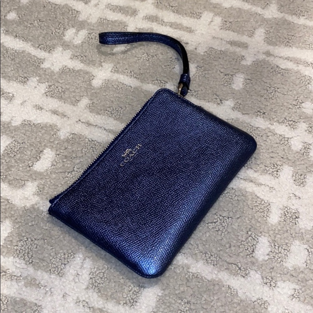 Coach corner zip wristlet